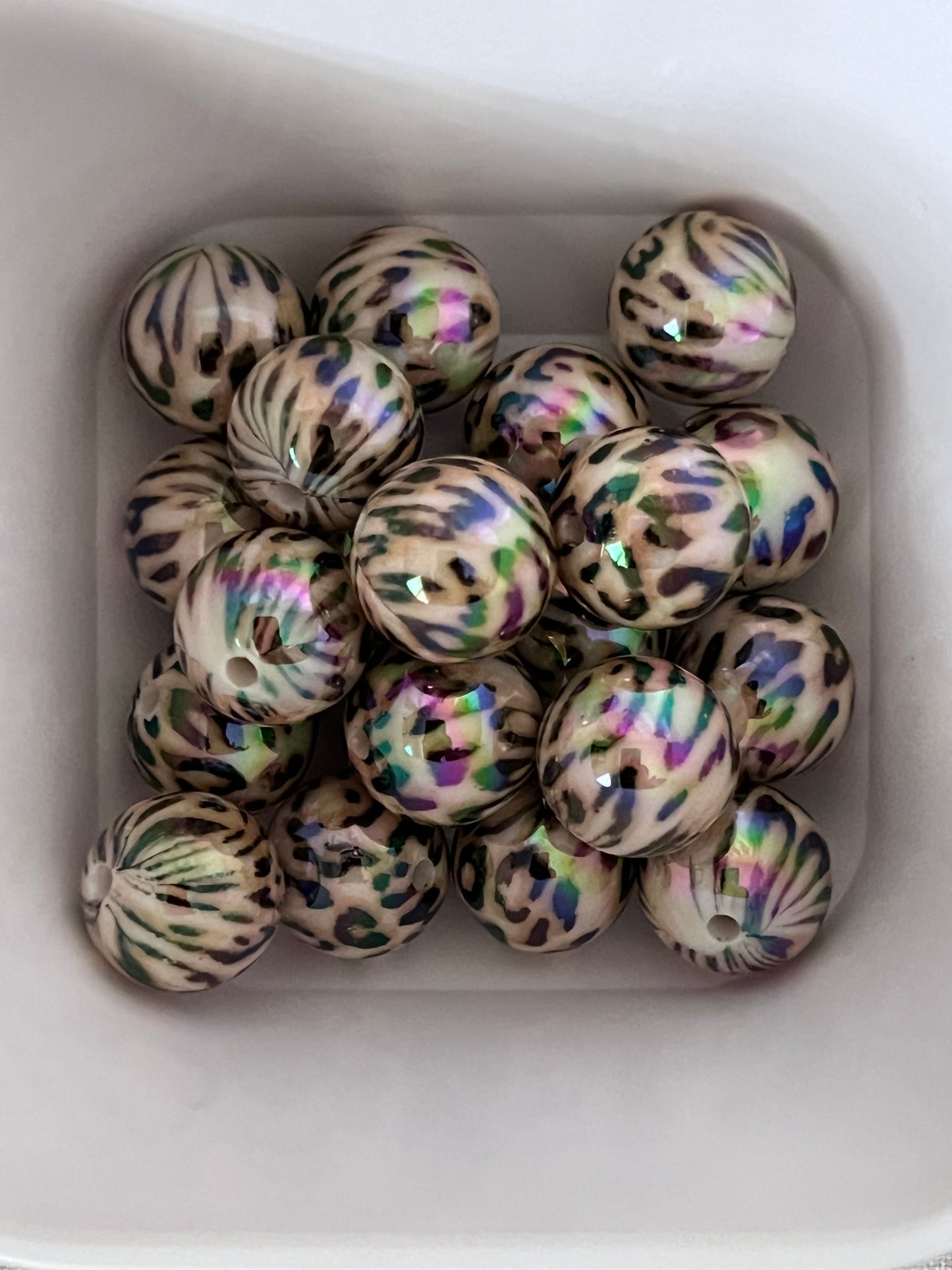 16mm Beads - Leopard Style Beads - Gold & Brown Color Only Bag