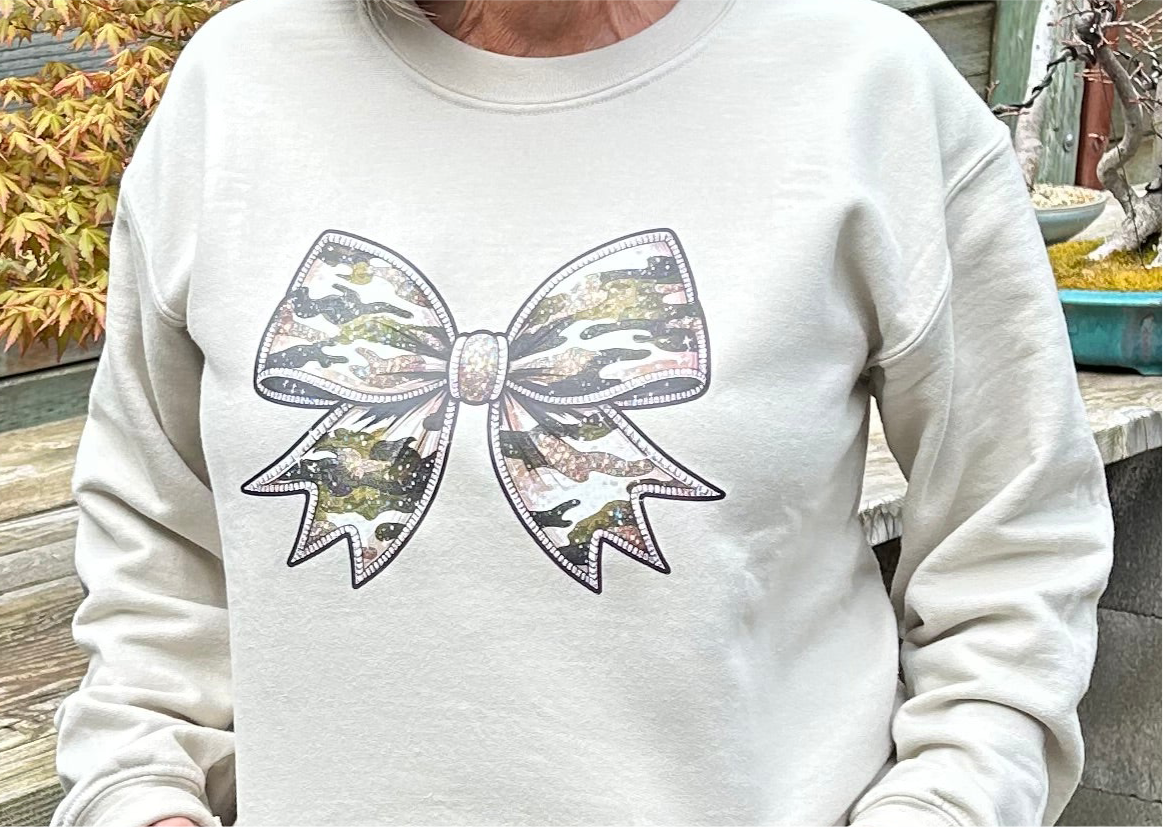 Camo Sparkly Bow