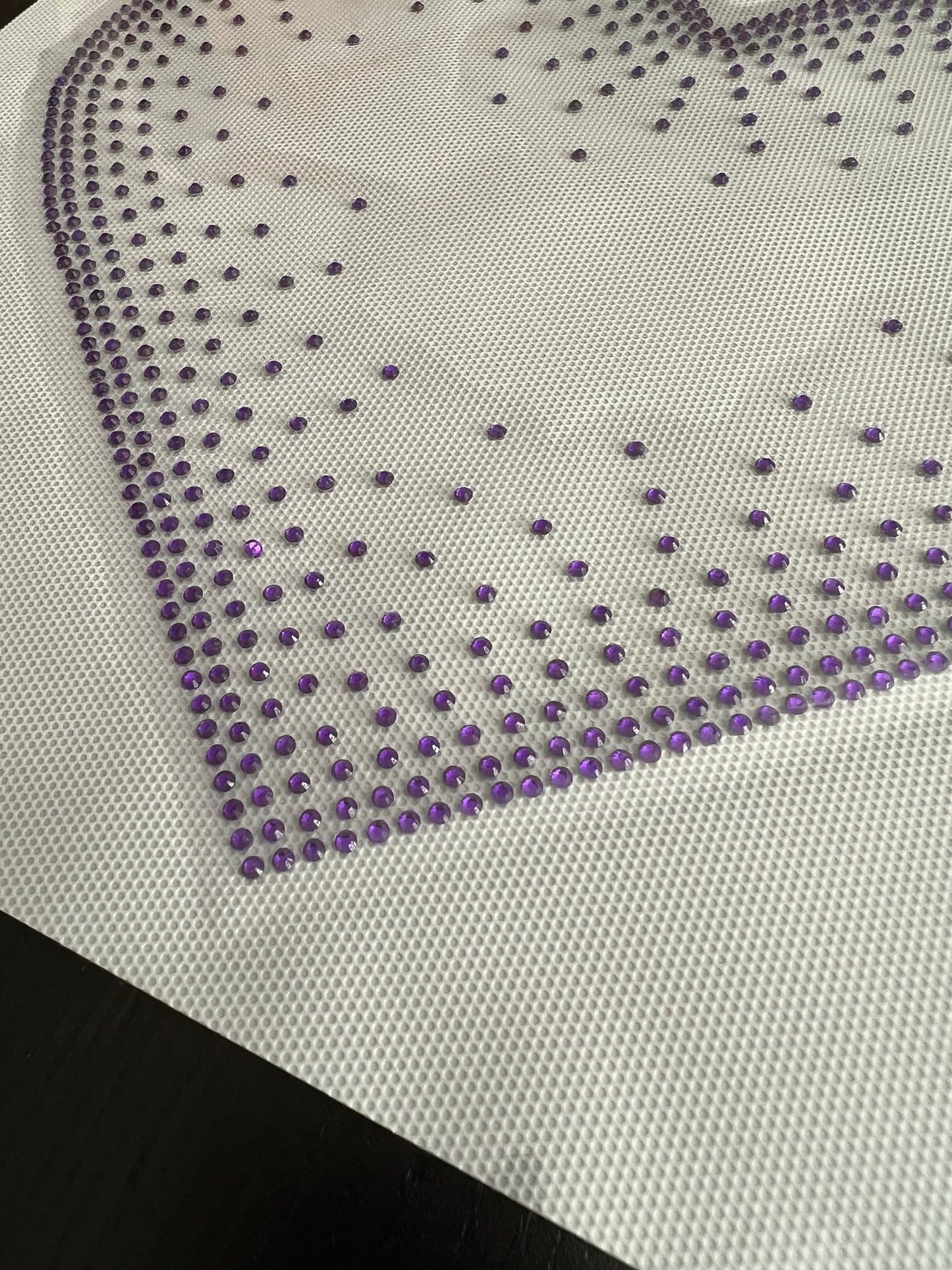 Heart with Scatter in Purple RHINESTONES