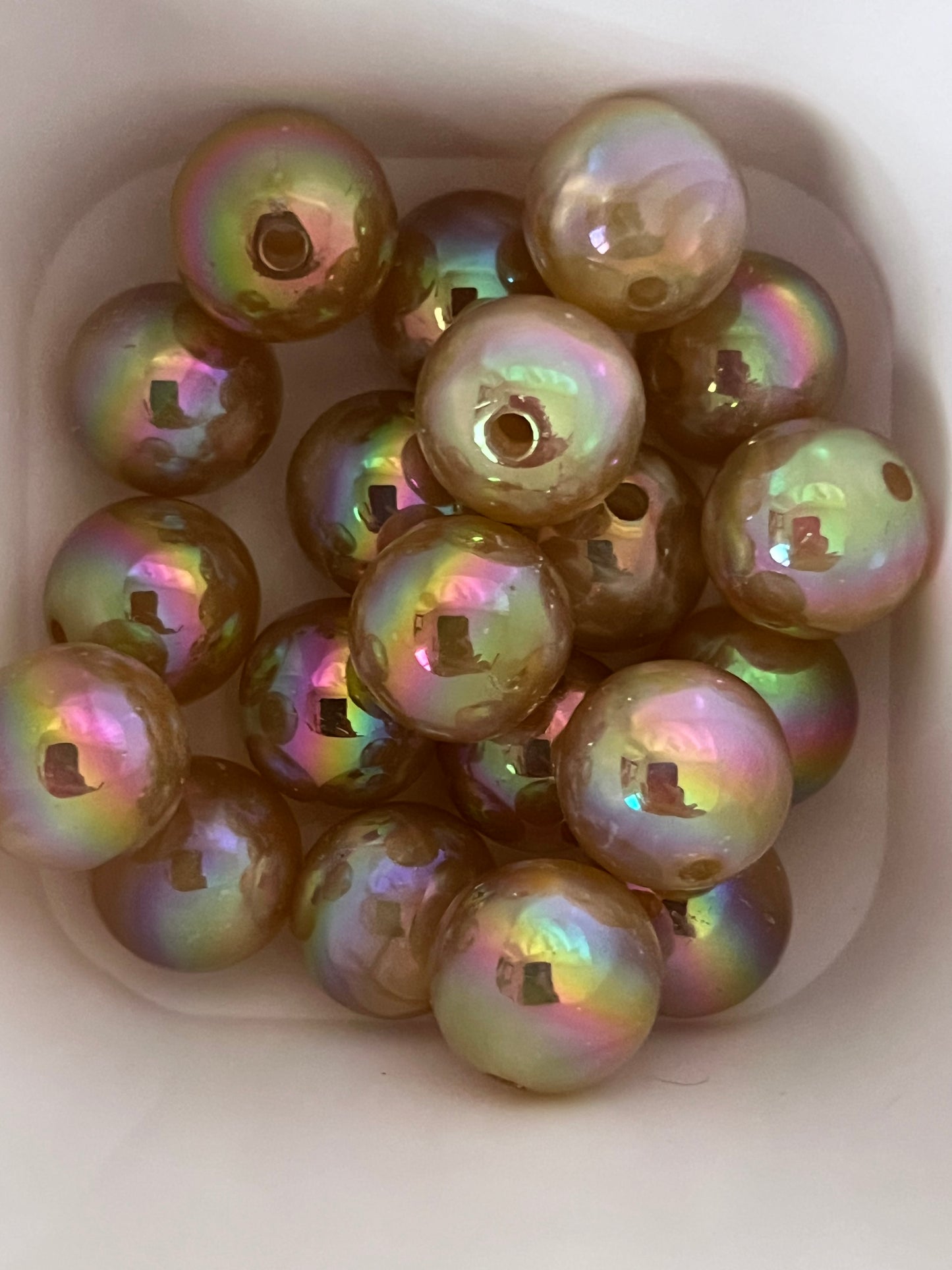 16mm Beads - Galaxy Style Beads - Gold Color Only Bag