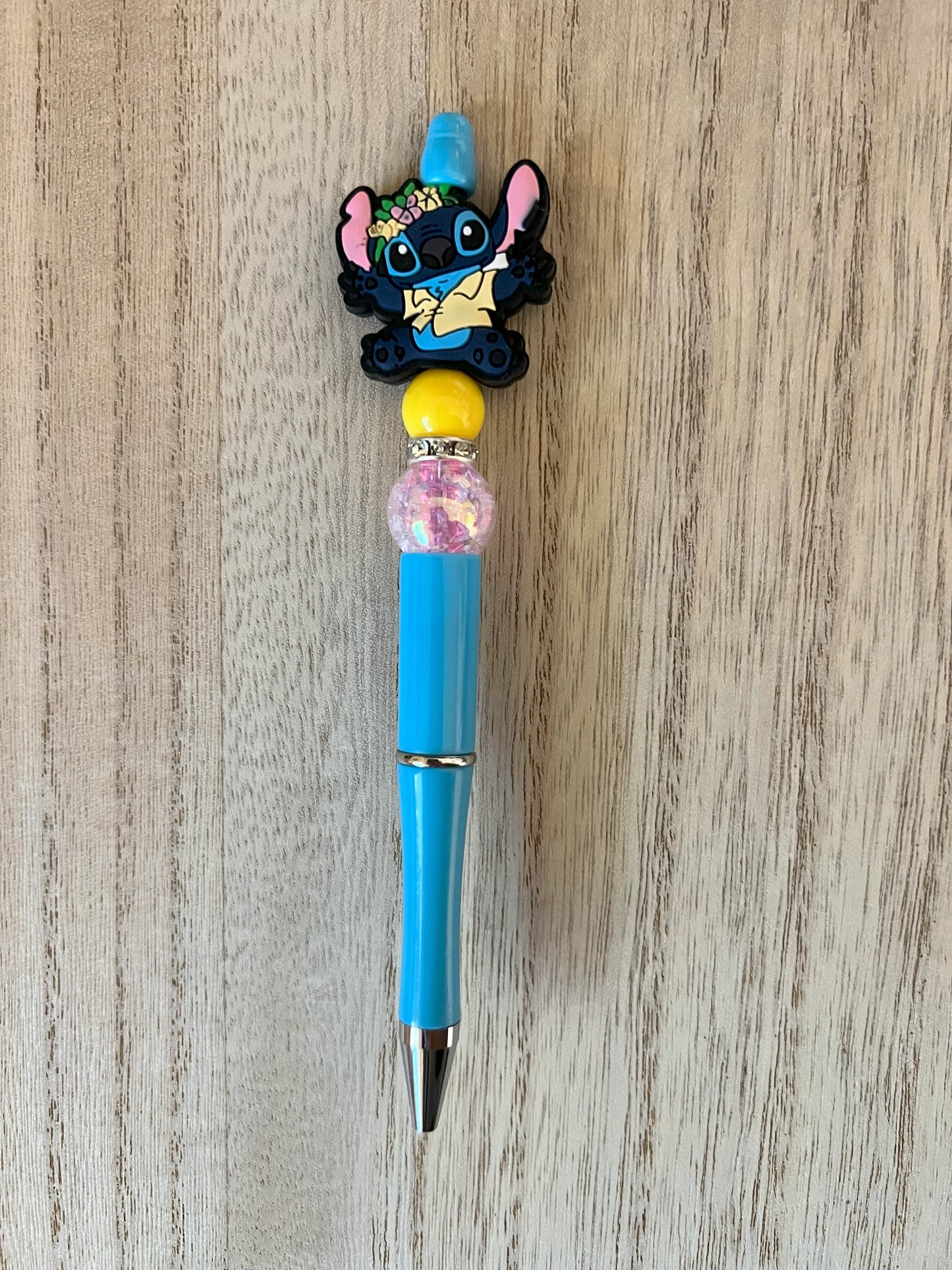 Blue Alien Beaded Pens