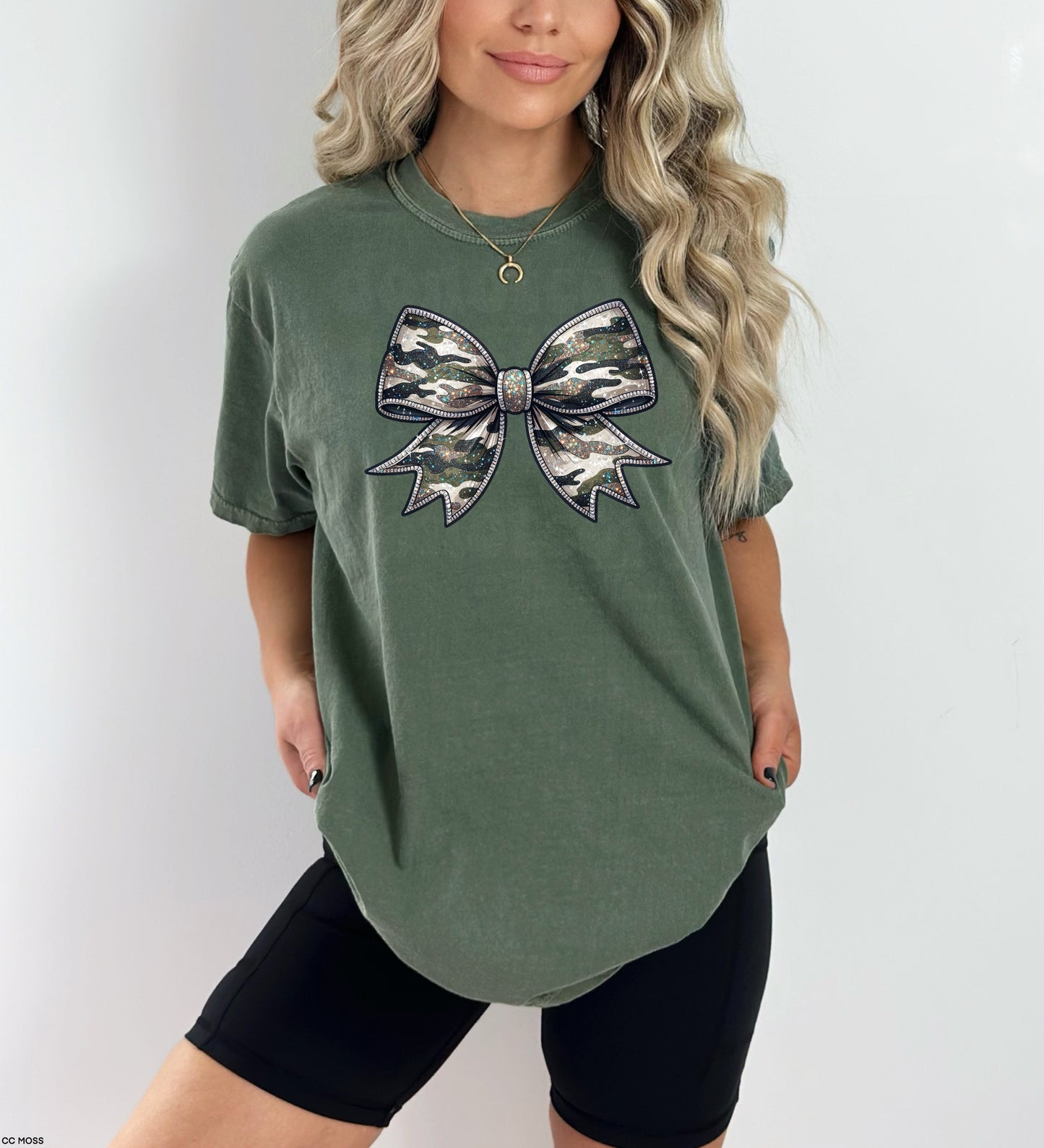 Camo Sparkly Bow