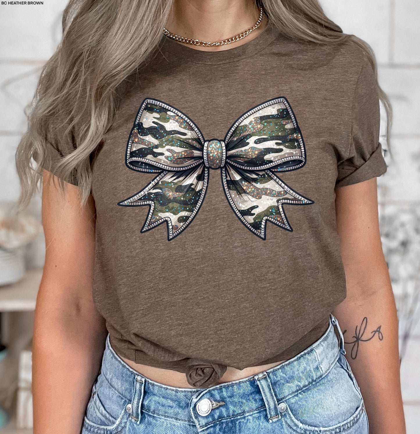 Camo Sparkly Bow
