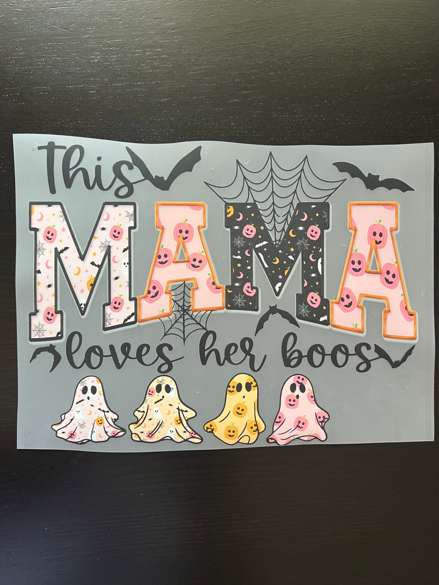 This Mama Loves her Boos with Mini Ghosts for Sleeves - Personalized Names Available