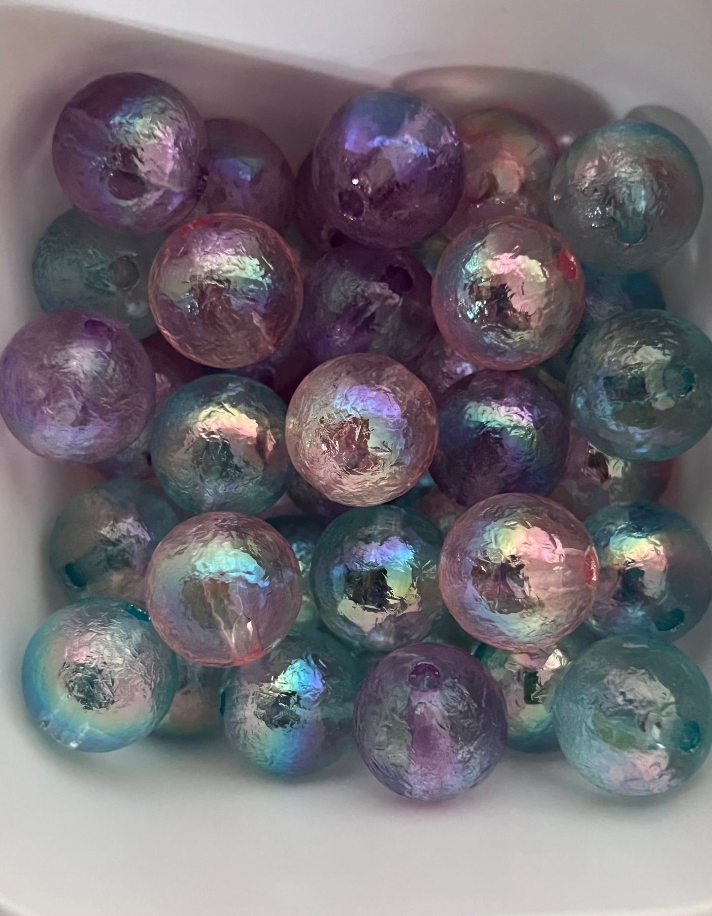16mm Beads - Ice Style Beads - Random Color Mixed Bag
