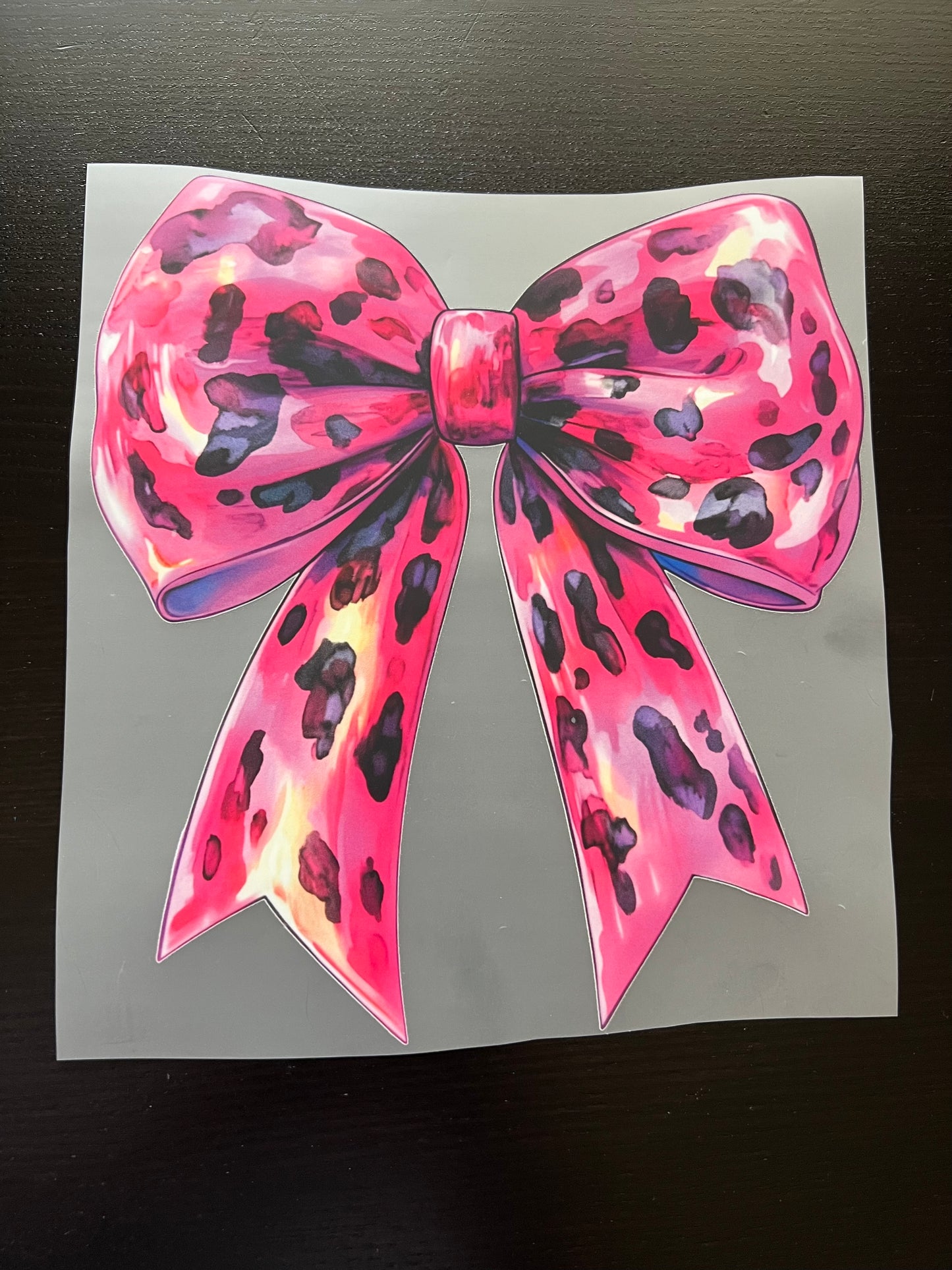 Pink Animal Print Bow