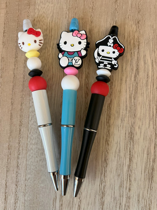Kawaii Kitty Beaded Pens