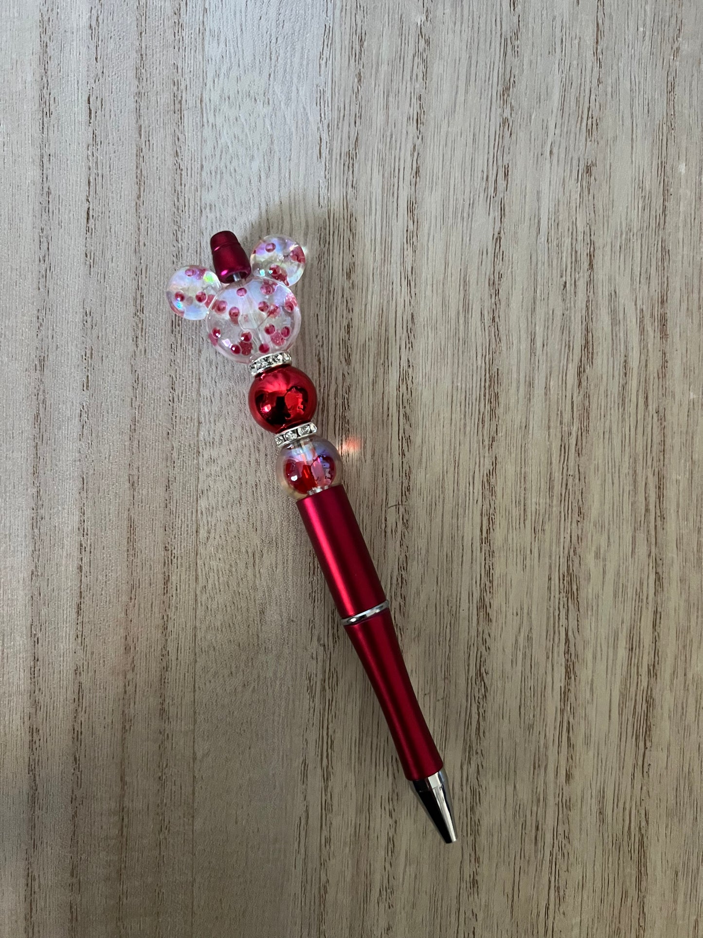 Mouse Polka Dot with Double Layer Beads Beaded Pens