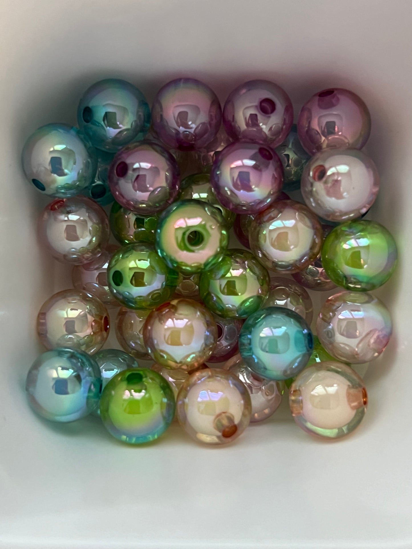14mm Beads - Double Layer Style Beads - Random Color Mixed Bag