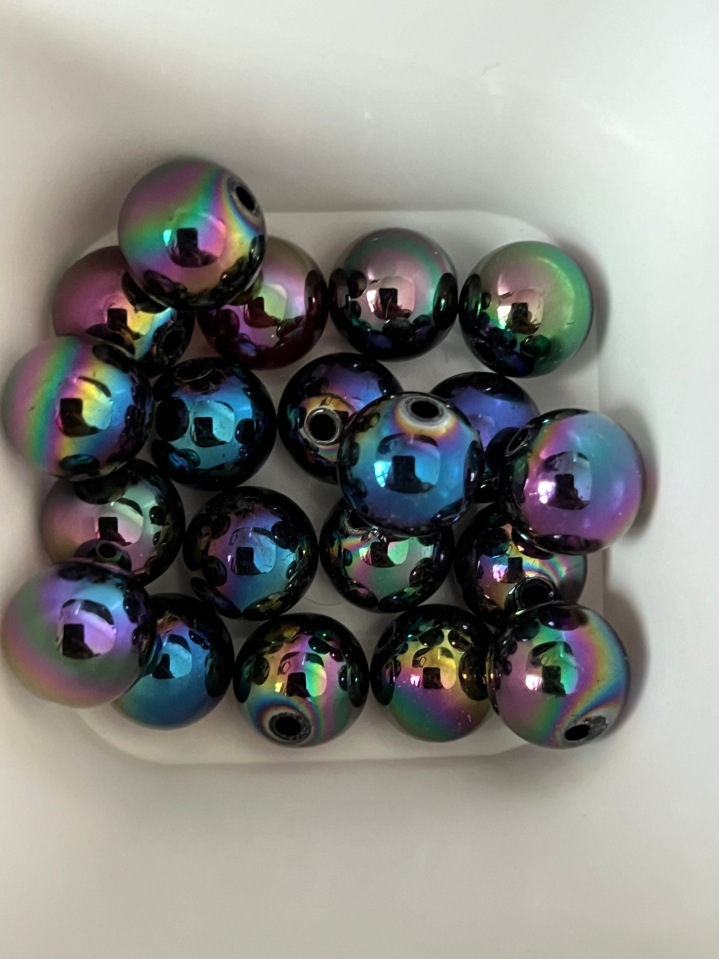 16mm Beads - Galaxy Style Beads - Black Color Only Bag