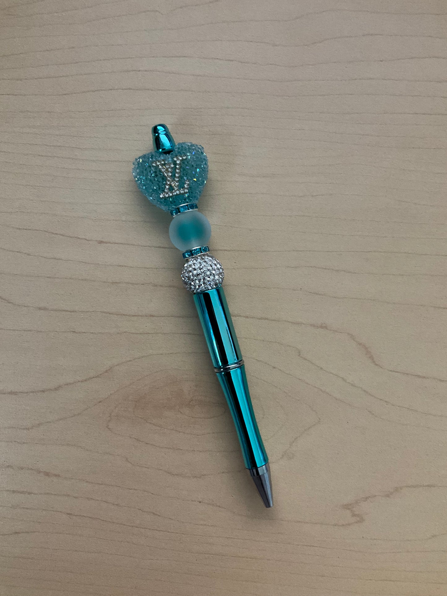 Designer L Sugar Heart Fancy Beaded Pen