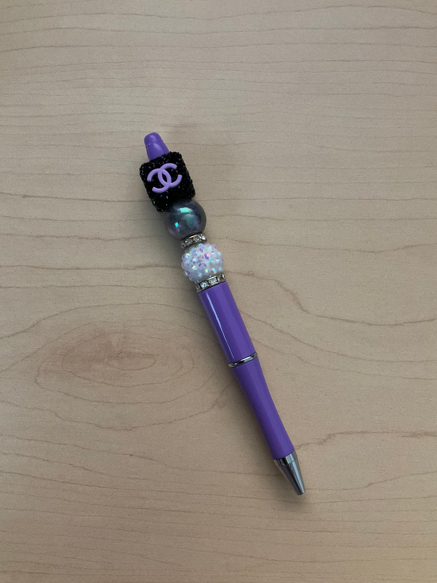 Designer C Sugar Cube Fancy Beaded Pen