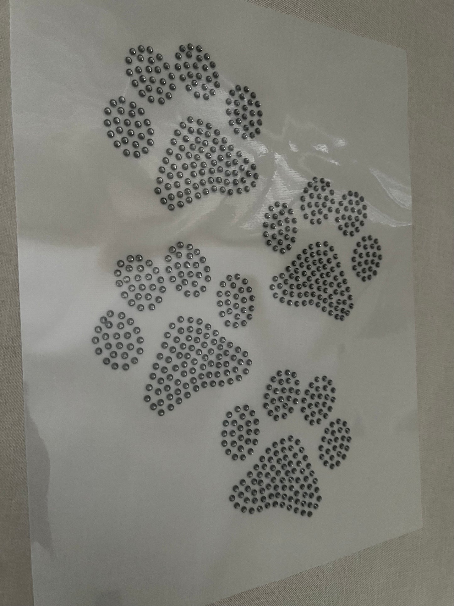 Dog Paws in Black RHINESTONES
