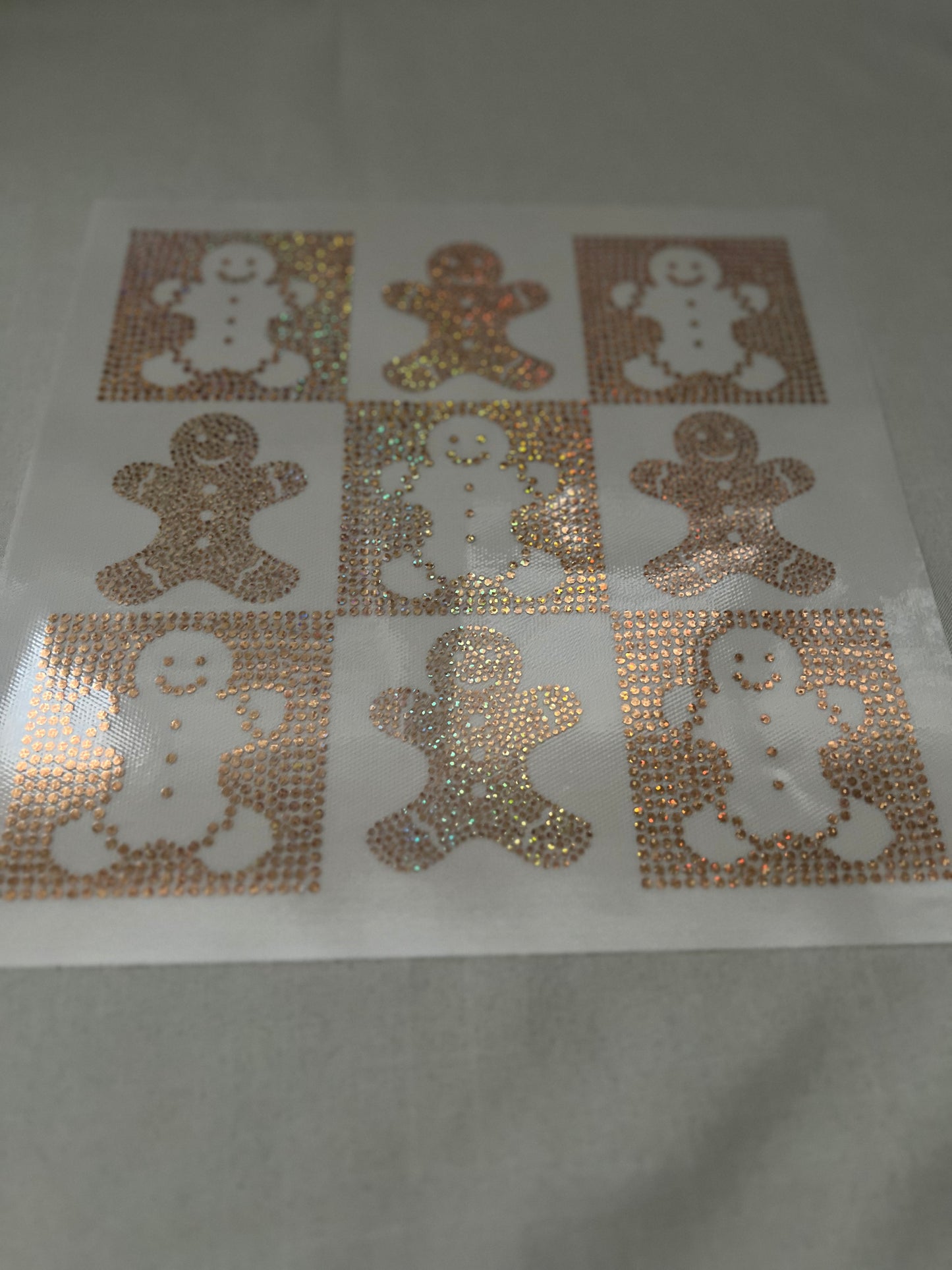 Gingerbread Man Checkered in Brown SPANGLES