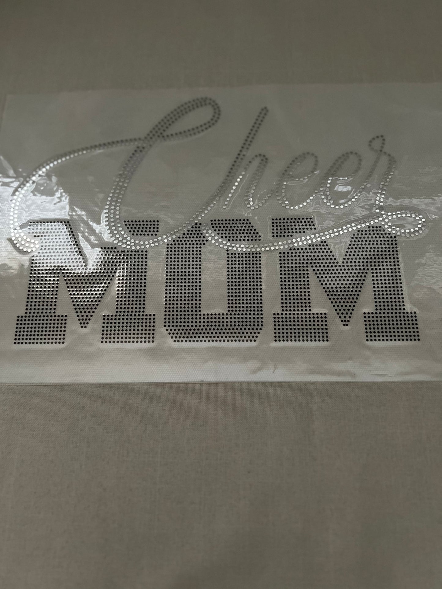 Cheer Mom in Silver & Black SPANGLES