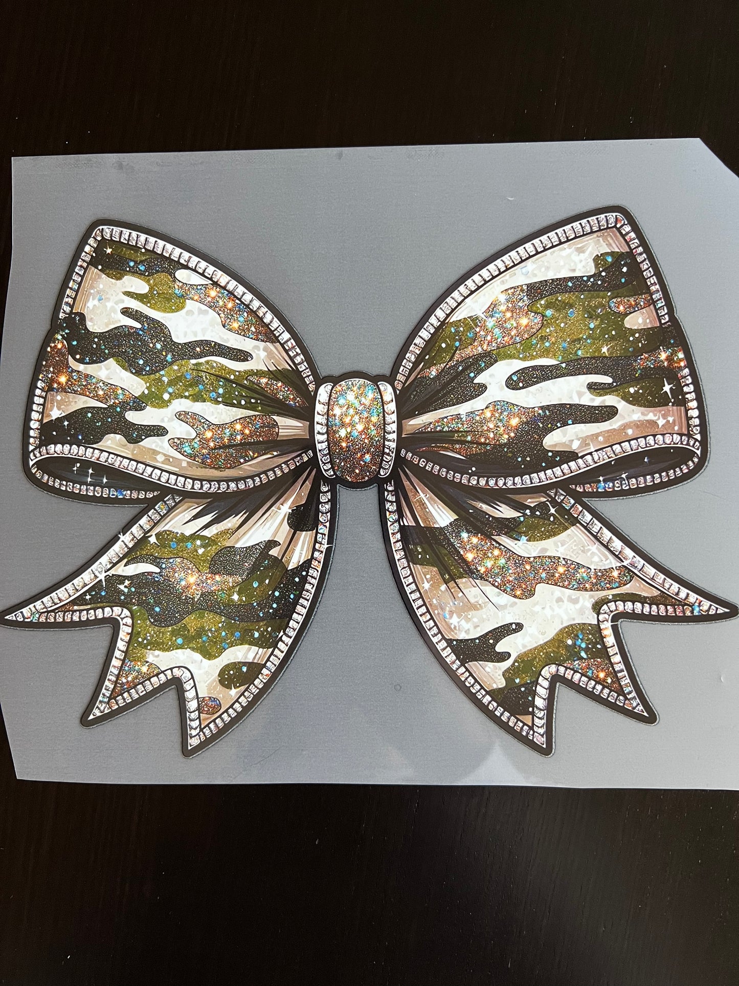 Camo Sparkly Bow