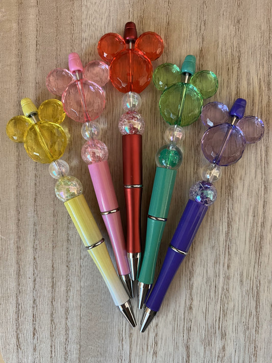 Mouse Transparent Beaded Pens
