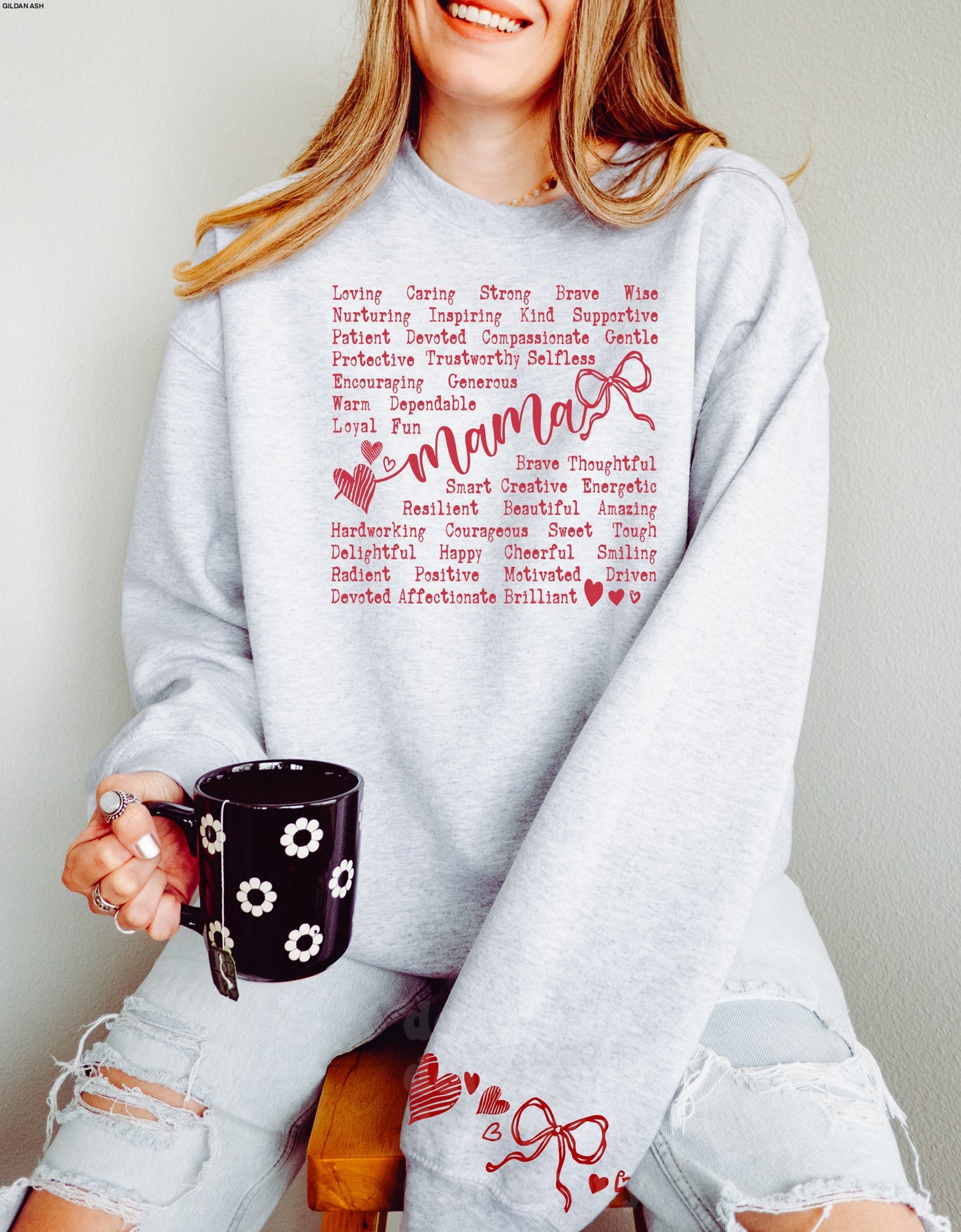 MAMA Affirmations with Sleeve in Fire Red Ink