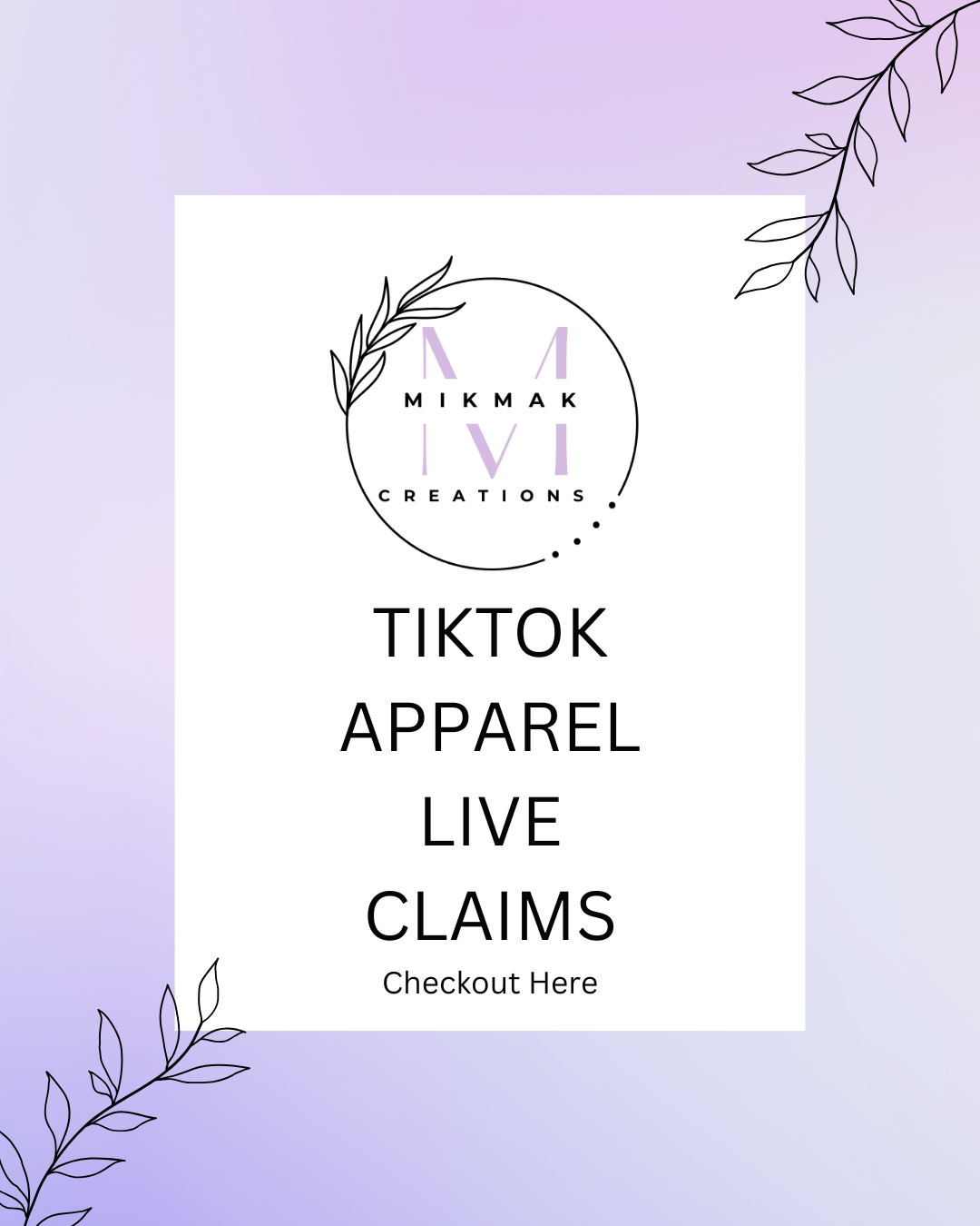 TikTok - APPAREL - LIVE Claims