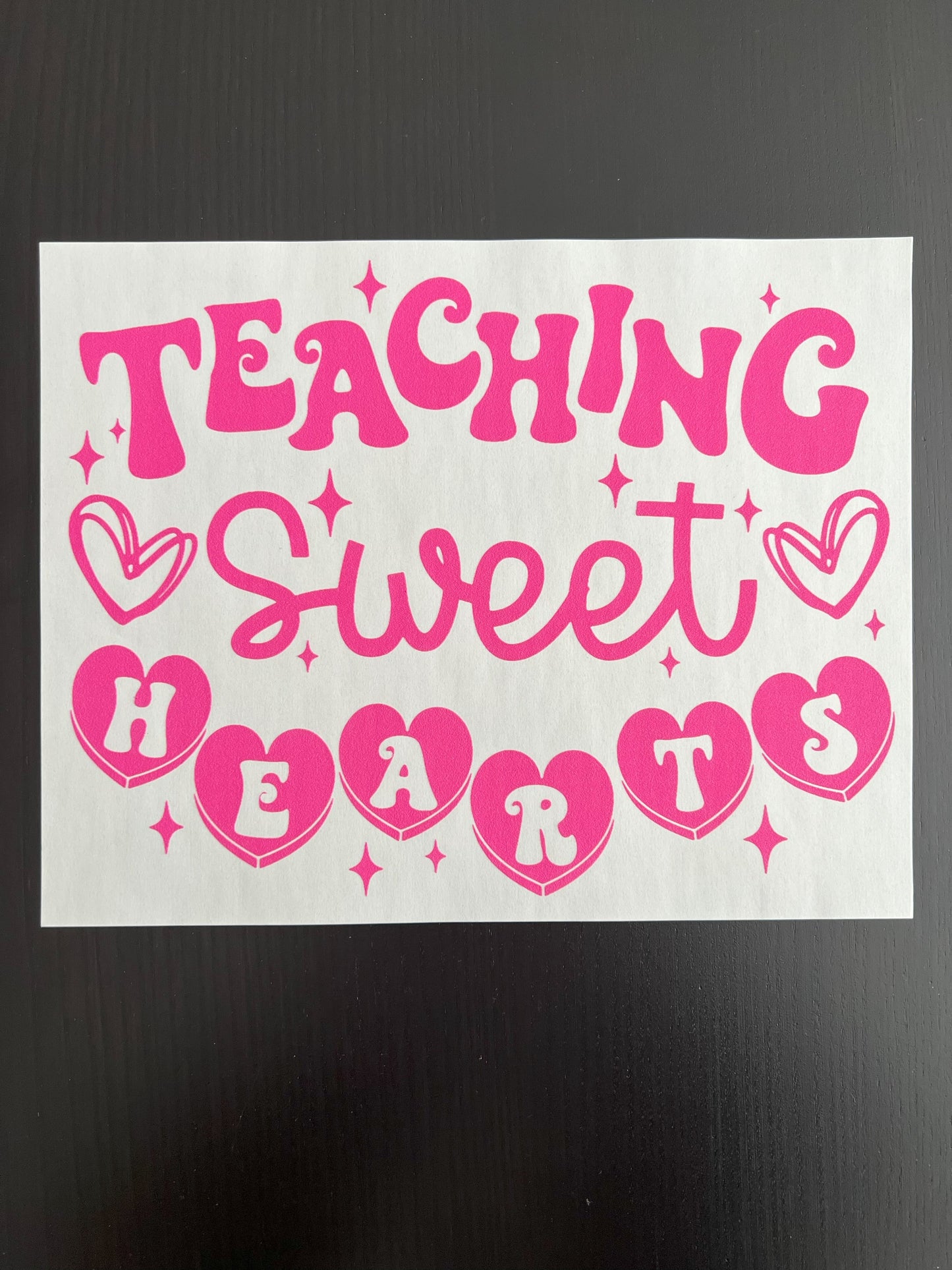Teaching Sweethearts in Hot Pink Ink