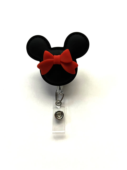 Mouse Badge Reel with Alligator Clip