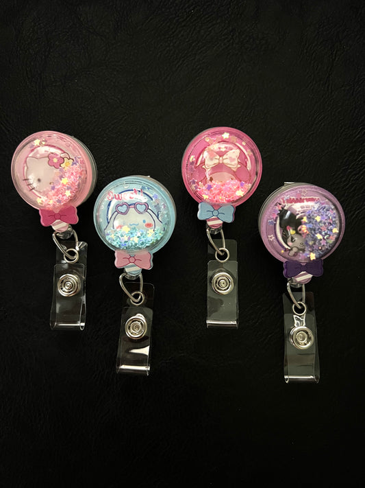 Kawaii Lollipop Series Badge Reel with Alligator Clip