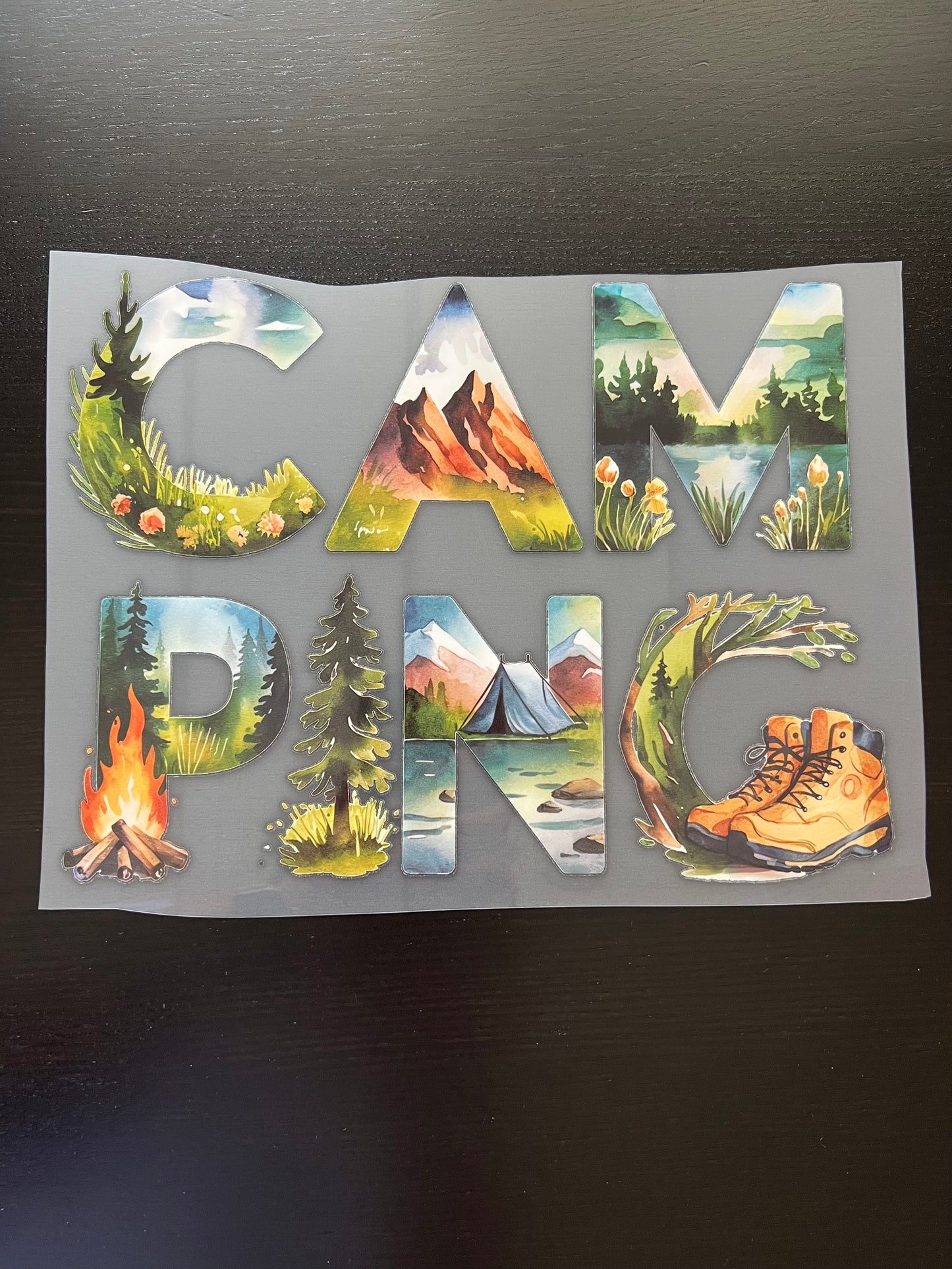 CAMPING Photo Letters