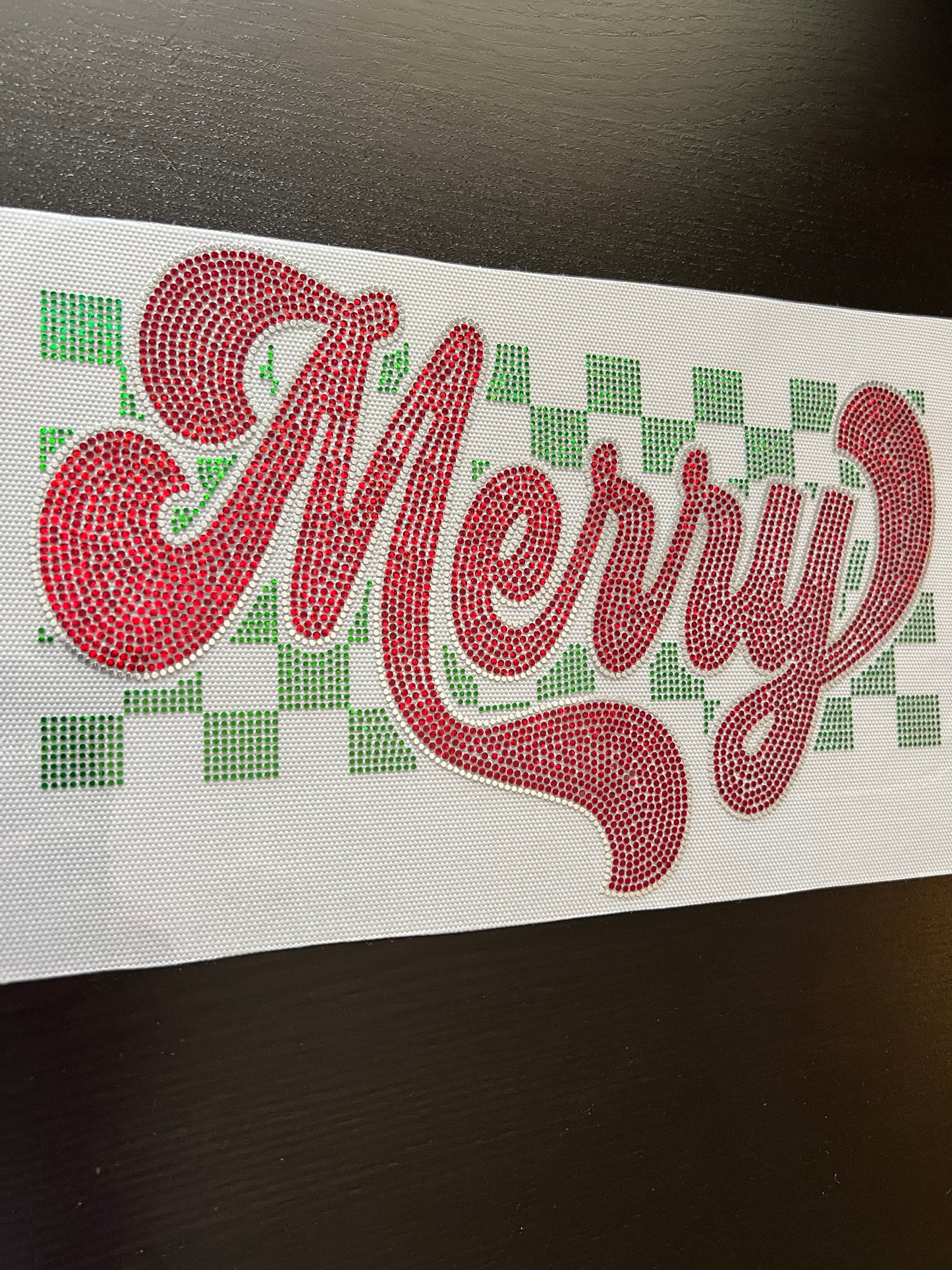 Merry Checkered in Red & Green SPANGLES