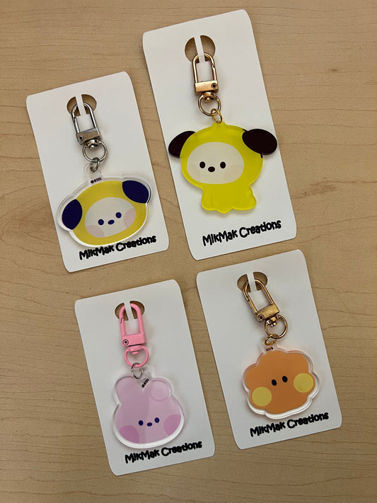 BT21 Acrylic Keychains - Mixed - 4 pcs
