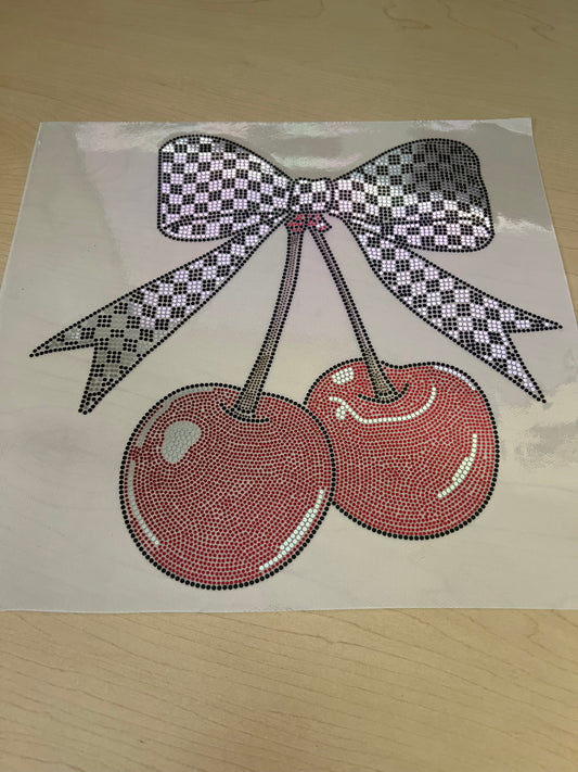 Cherry Checkered Bow