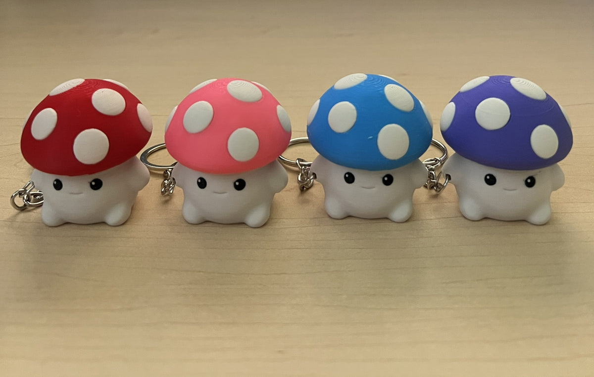 CUSTOM - 3D Mushroom Clicker Keychain
