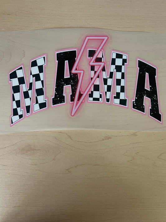 MAMA Neon Checkered Lightning - PINK