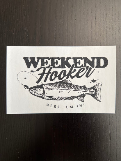 Weekend Hooker with Fish POCKET in Black Ink