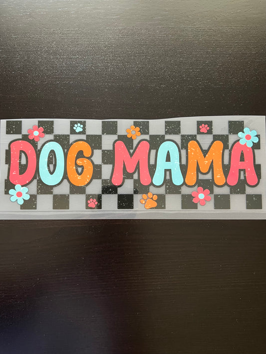 Dog Mama Checkered Floral