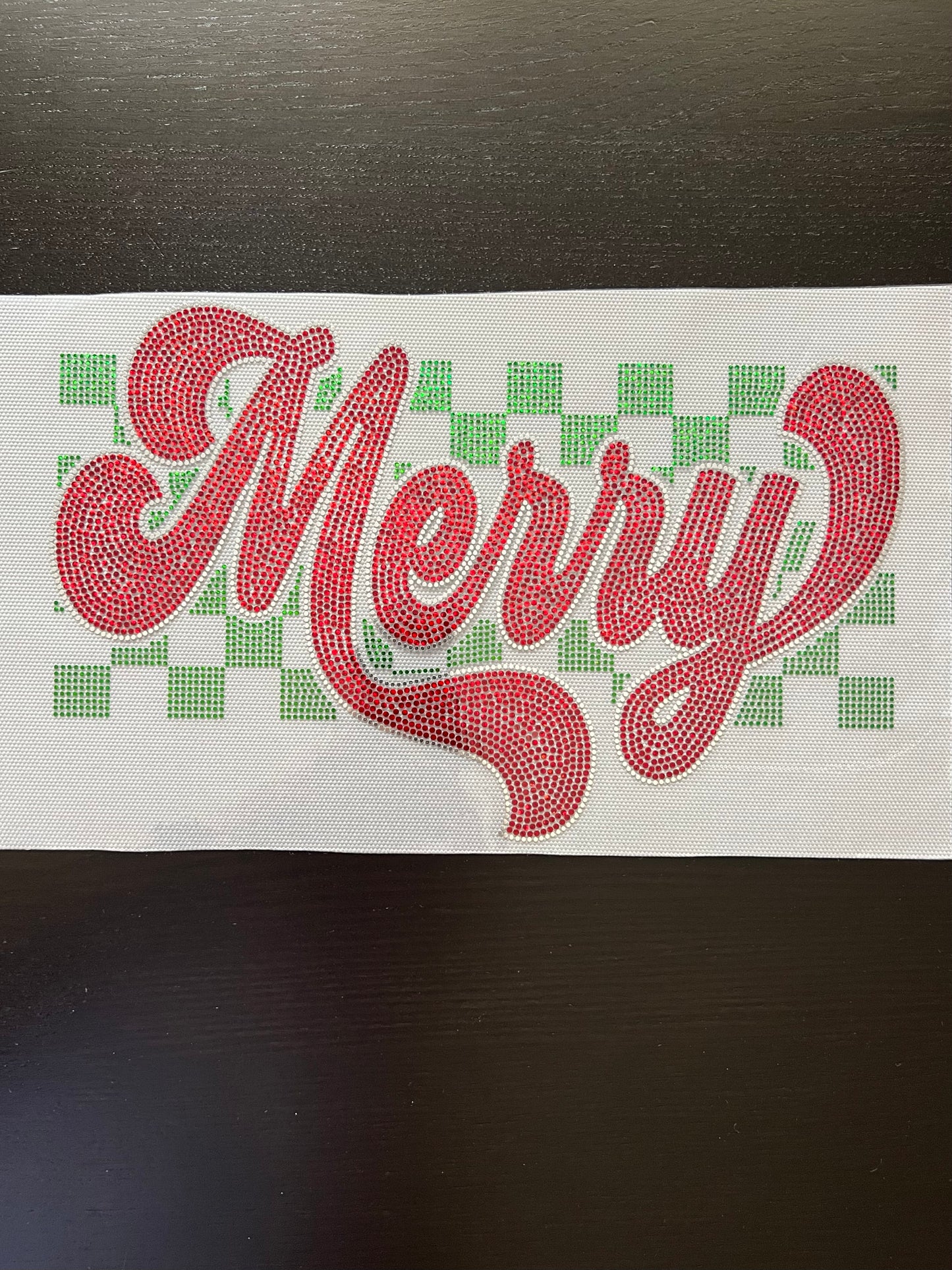 Merry Checkered in Red & Green SPANGLES