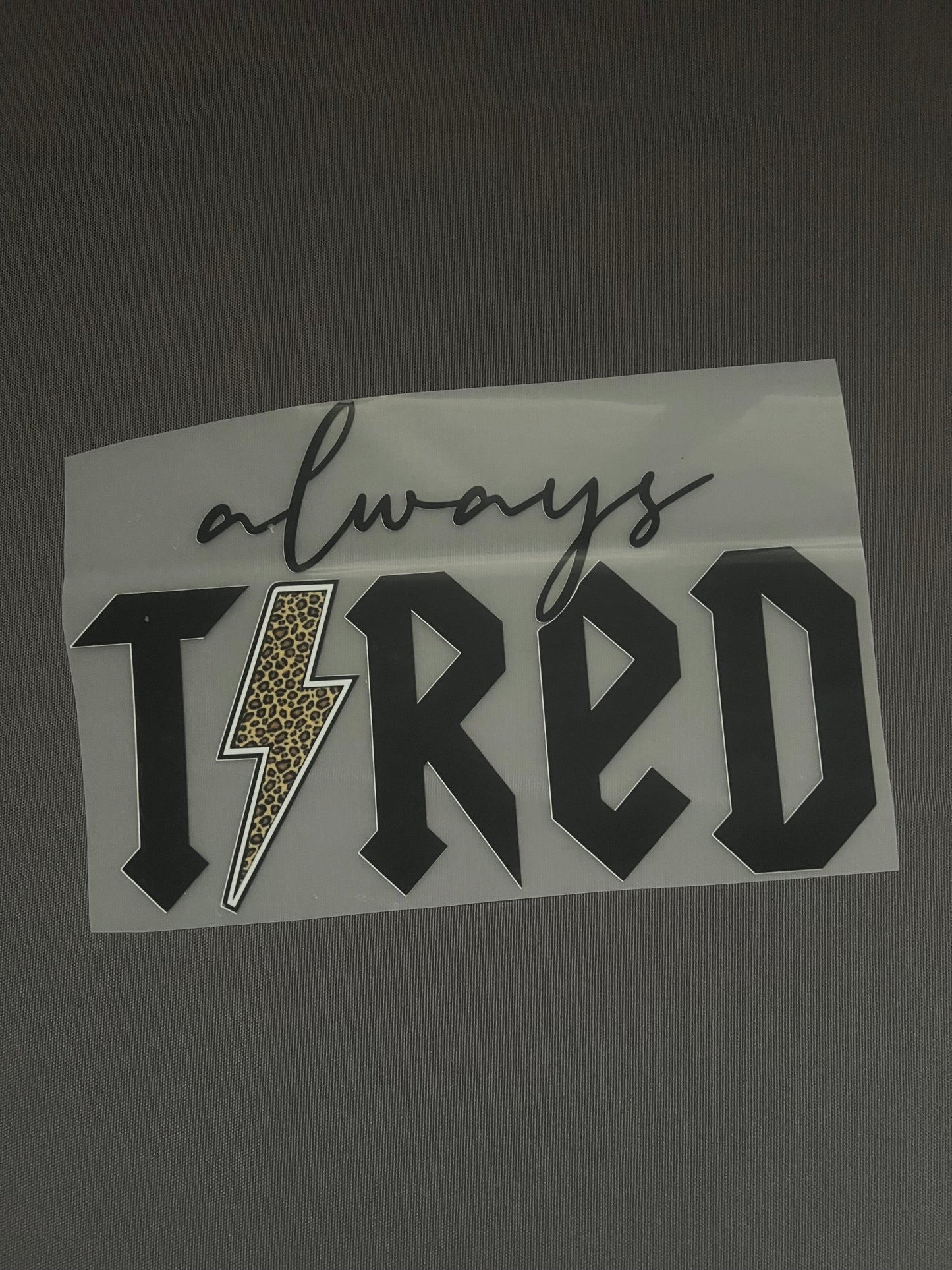 Always Tired Leopard Lightning Bolt