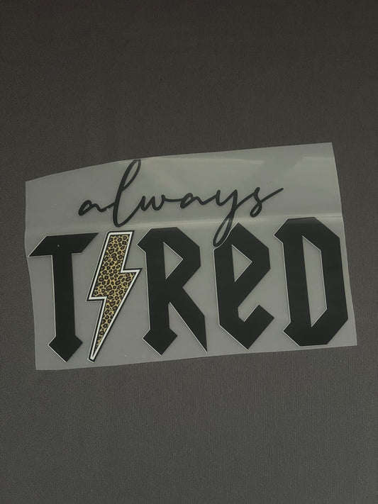 Always Tired Leopard Lightning Bolt