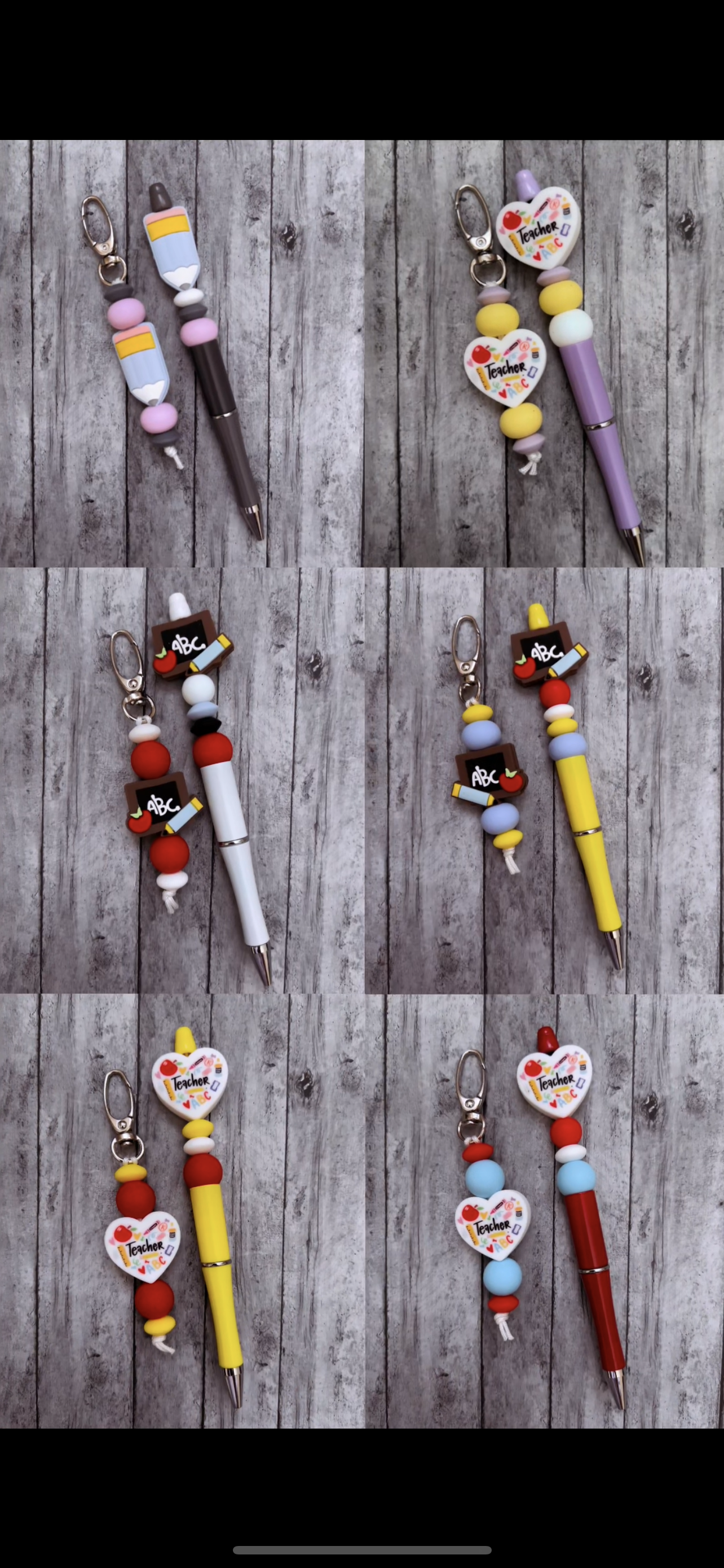 Teacher Pen & Keychain/Bag Charm Set