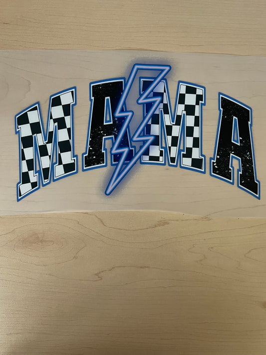 MAMA Neon Checkered Lightning - BLUE