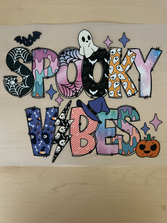 Spooky Vibes Patterned Letters