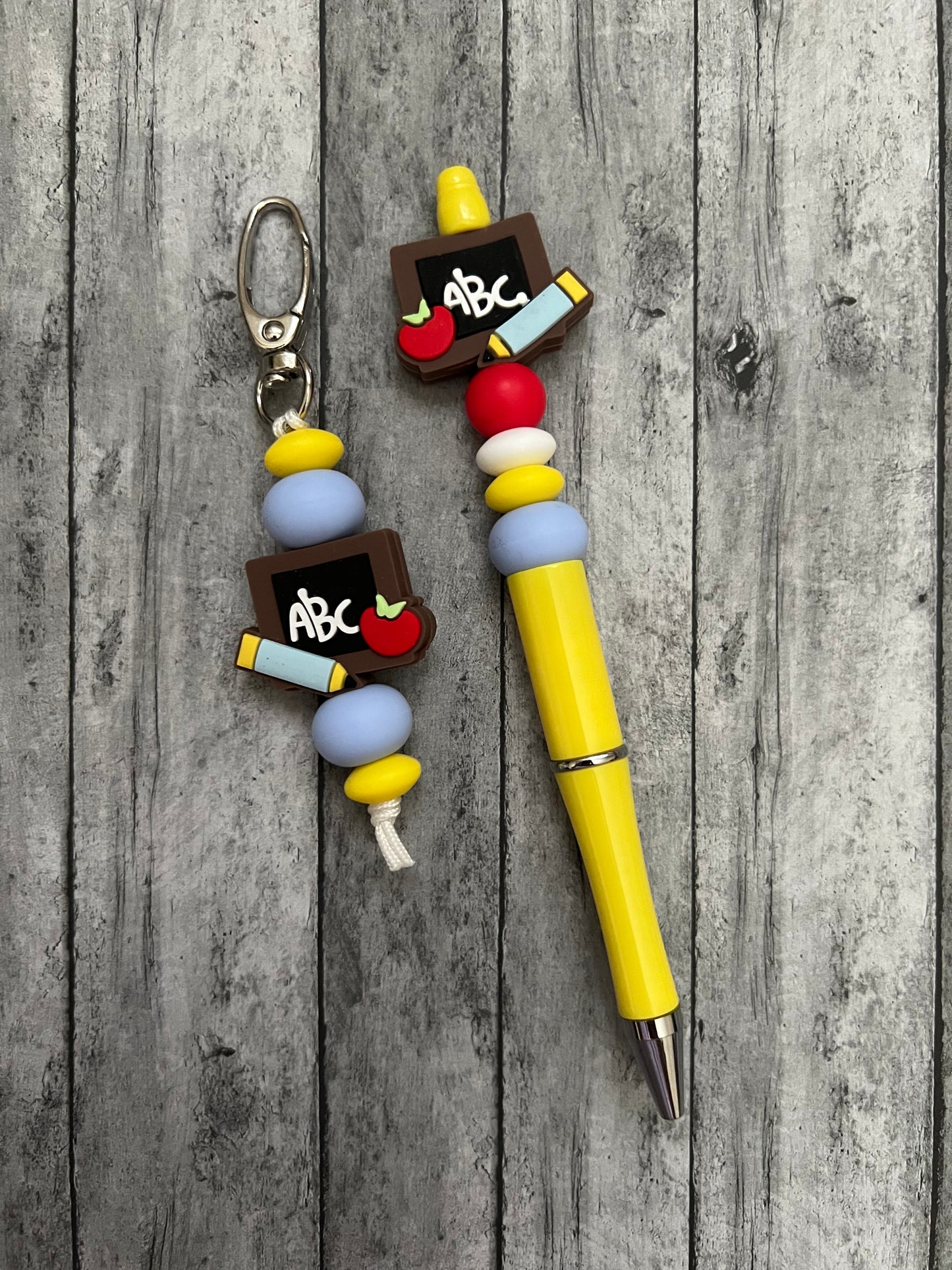 Teacher Pen & Keychain/Bag Charm Set