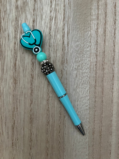 Stethoscope Heart Beaded Pen