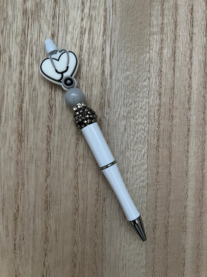 Stethoscope Heart Beaded Pen