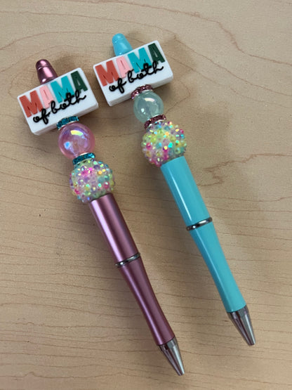Mama of Both Beaded Pens (Exclusive AshlaKnots) - ONLY 2 IN STOCK