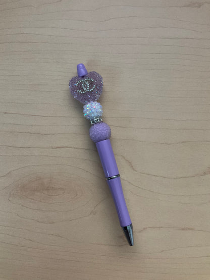Designer C Sugar Heart Fancy Beaded Pens