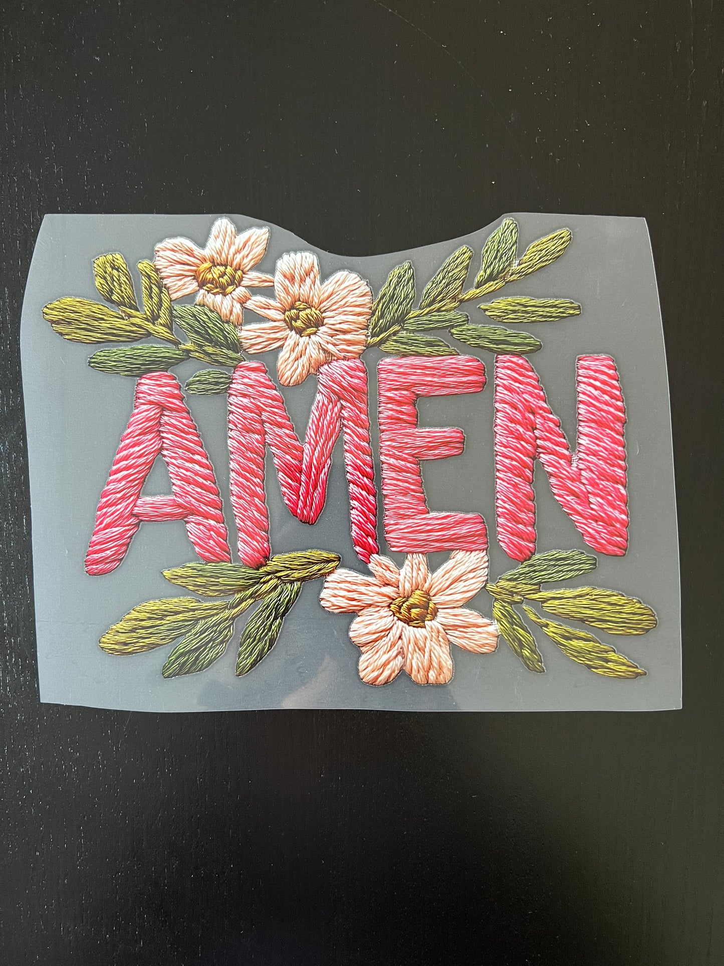 AMEN Faux Embroidery