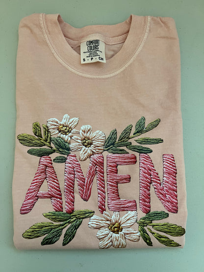 AMEN Faux Embroidery