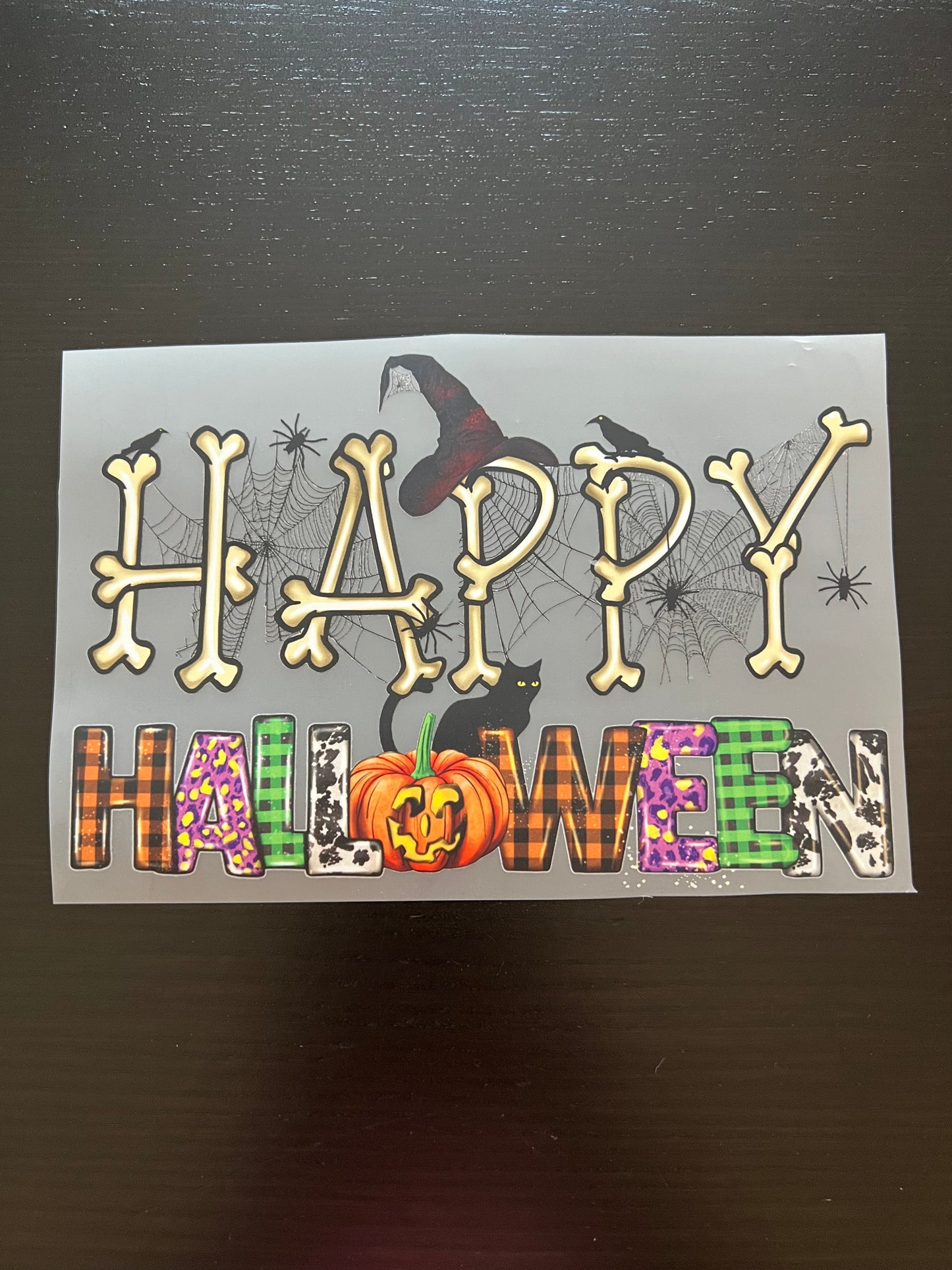 YOUTH - Happy Halloween - Size 8"l x 5.25"h