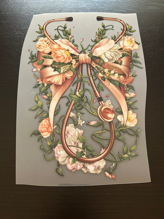 Stethoscope Floral Nurse