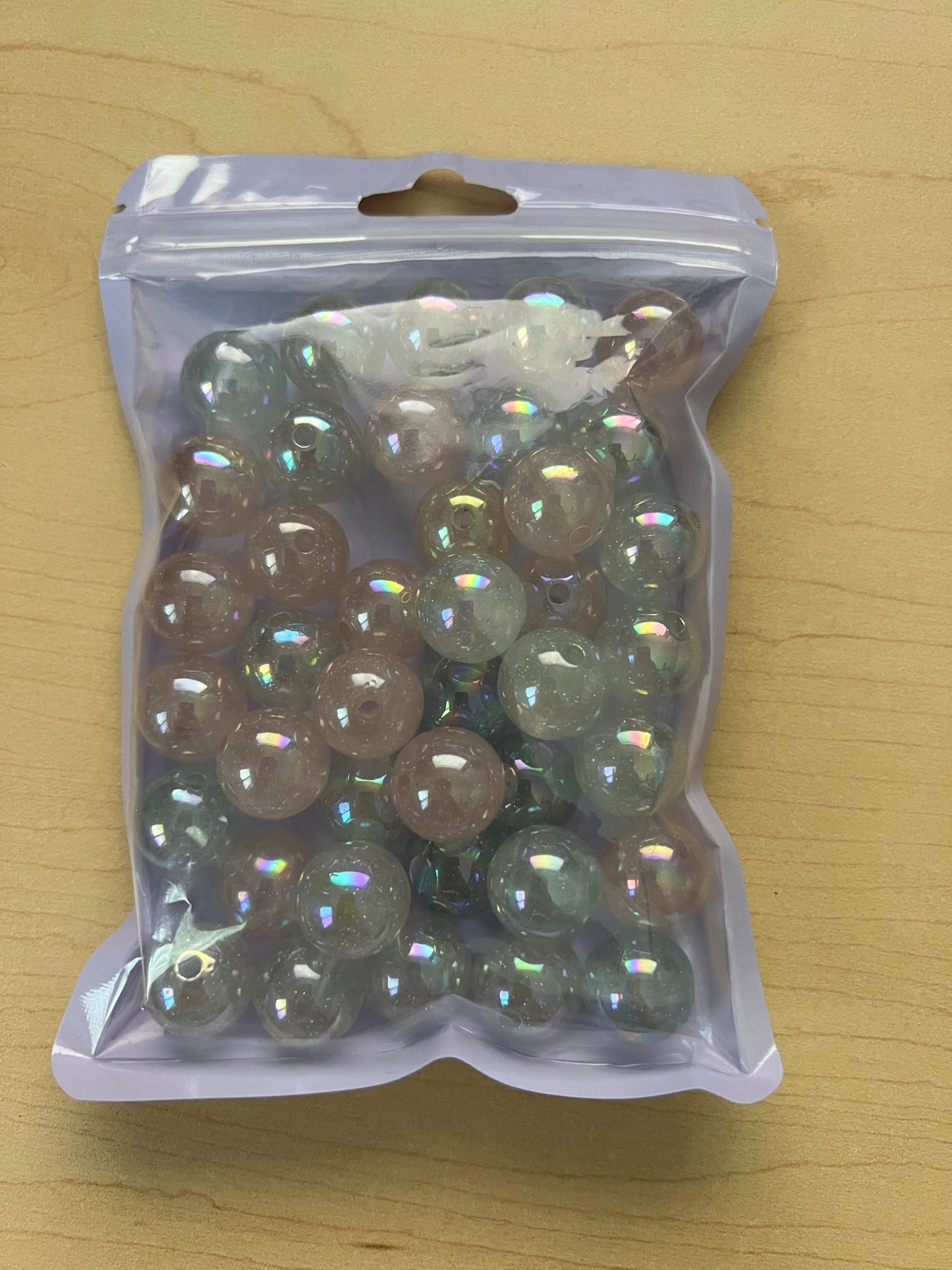 16mm Beads - Glitter Style Beads - Random Color Mixed Bag